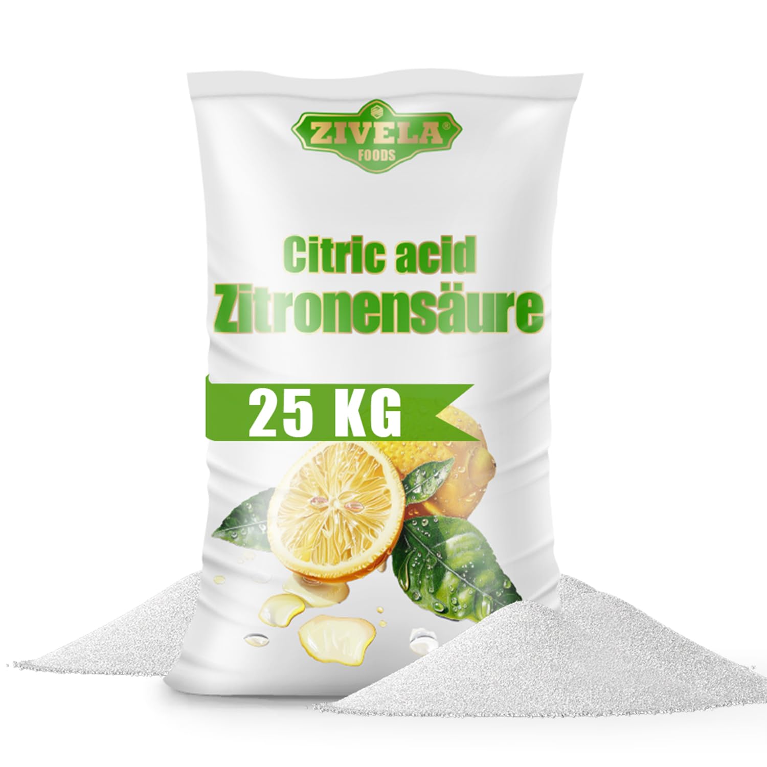 25 kg d'acide citrique en poudre de qualité alimentaire | Remède maison pour la cuisine et la maison | 25 kg d'acide citrique 100 % pur | Acide citrique E330