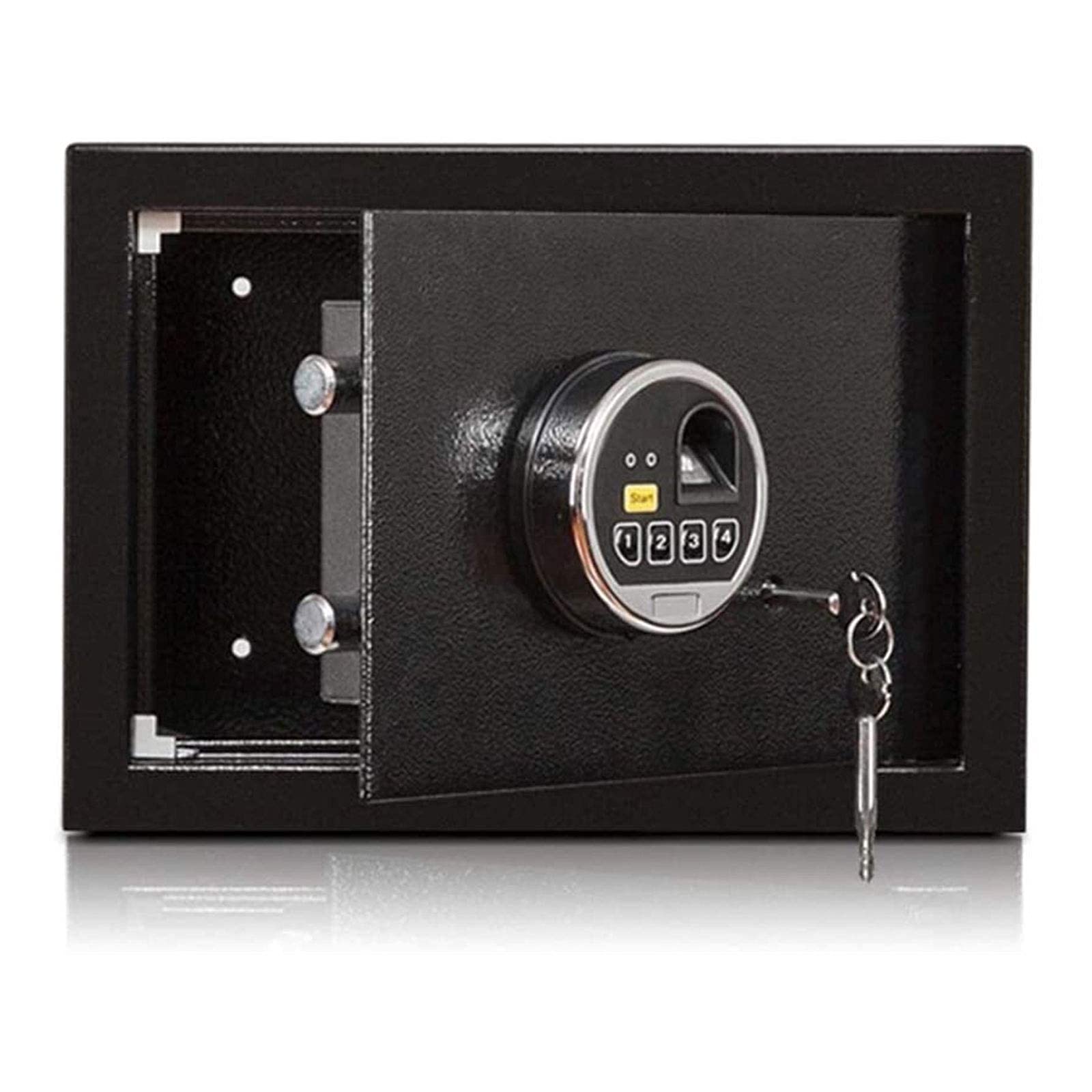 RLKHXBS Sicurezza e Cassette degli assegni Impermeabili ignifughe Accessori sicuri Uso Aziendale Include Chiavi Emergenza Armadietto Impronte digitali per Oggetti di valore/Nero/25 25,Black-25 * 25Cm