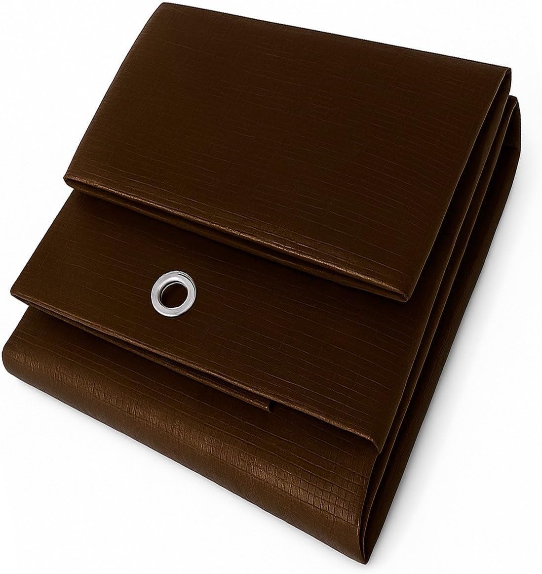 Toldo Reforzado, Lona Multiusos Impermeable con Ojales, Cubierta Protectora para Exterior, Medidas 90gr (Marrón, 8x12)
