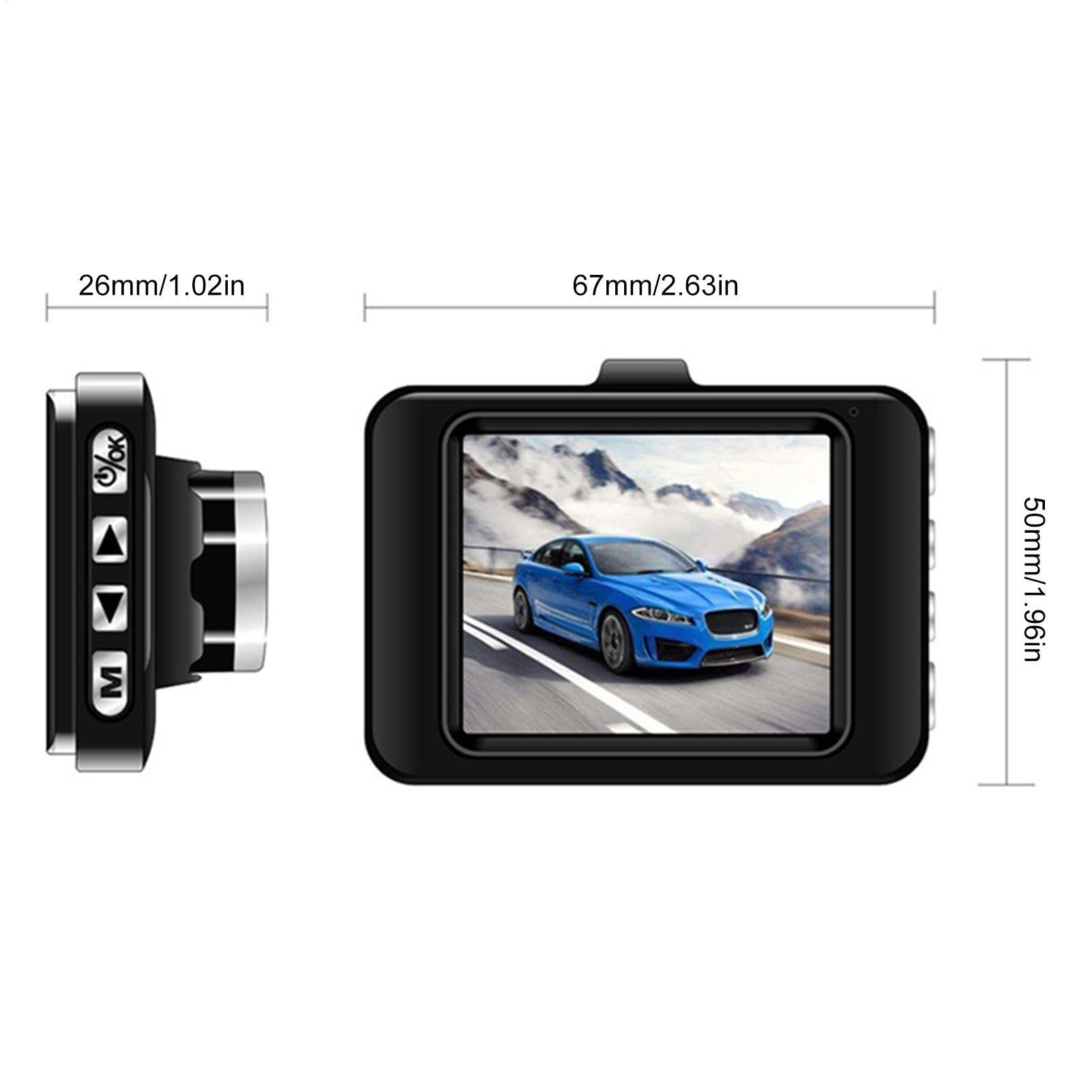 Dashcam Volaylink 1080P Anteriore E Interna - Doppia Telecamera 170° Con Visione Notturna E Parcheggio