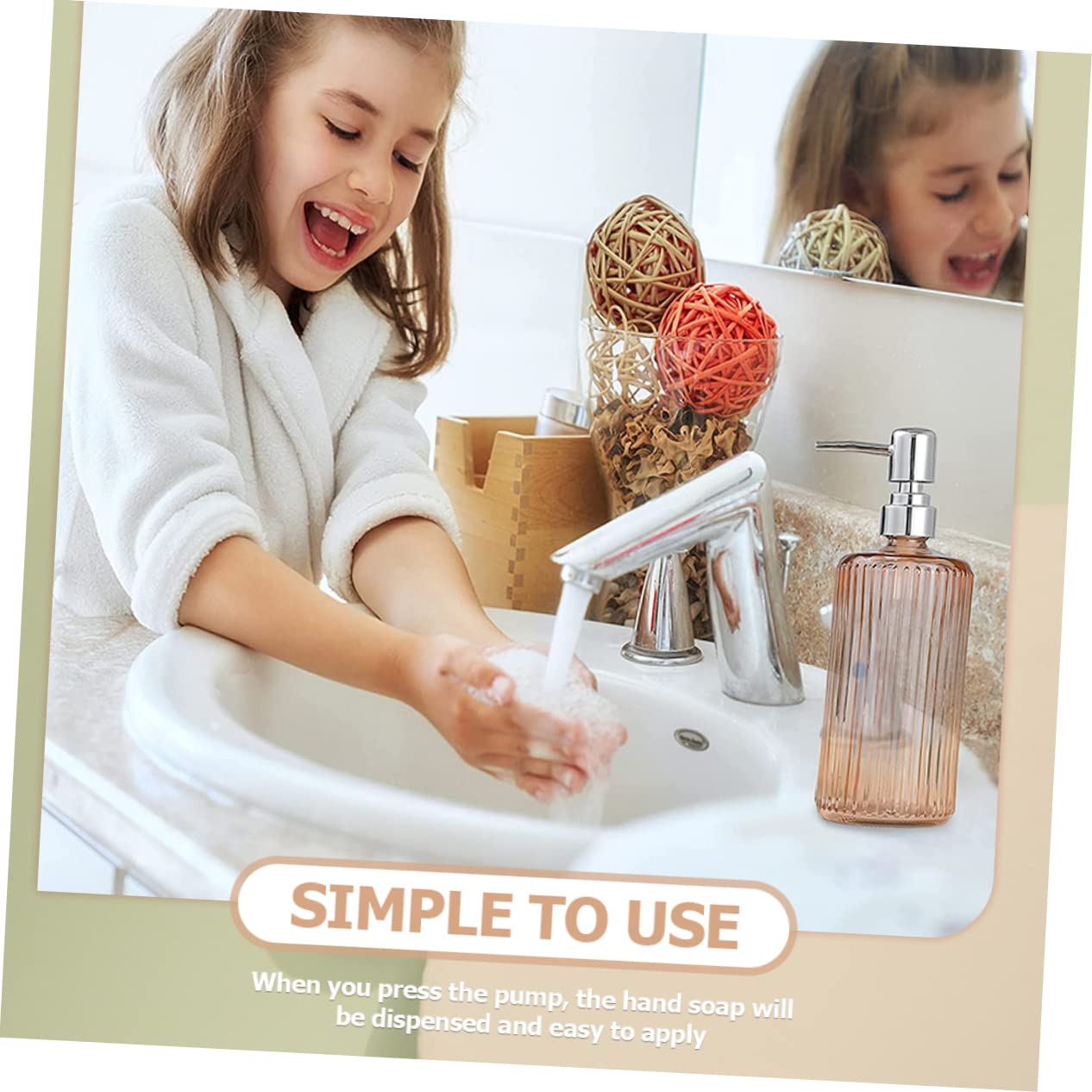 LABRIMP 3 Piezas Botella de Dosificador de Jabón de Vidrio para Jabón Líquido Champú y Loción Diseño Moderno y Reutilizable Dispensador para Baño y Cocina Transparente y Textura