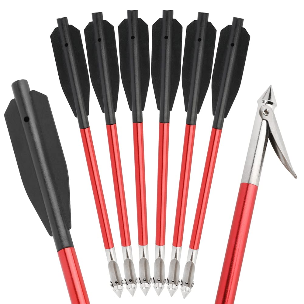 6/12/18 Pack Frecce da Pesca con L'Arco 6.8" Bulloni per Balestra in Alluminio con Punte per Arpioni Bulloni da Pesca per la Pesca con la Balestra