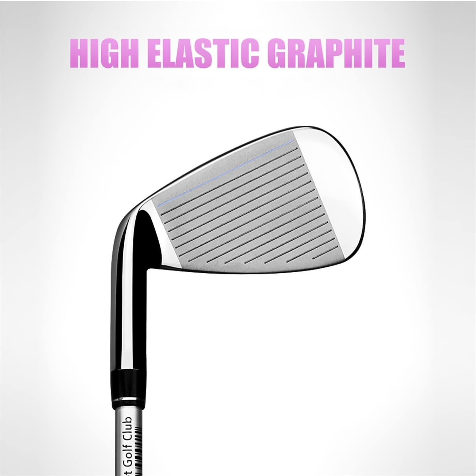 Palos de Golf de Hierro 7 para Mujer, Palos Individuales de Golf de Acero Inoxidable, Varilla de Grafito, Alta Elasticidad, mejoran la Estabilidad de Golpe para Principiantes y jug