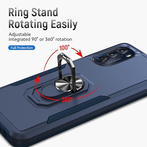 Miniatura 3 de YmhxcY Funda para Moto G 5G 2022 Motorola G 5G 2022 con soporte y 2 protectores de pantalla a prueba de explosiones, grado militar a prueba de
