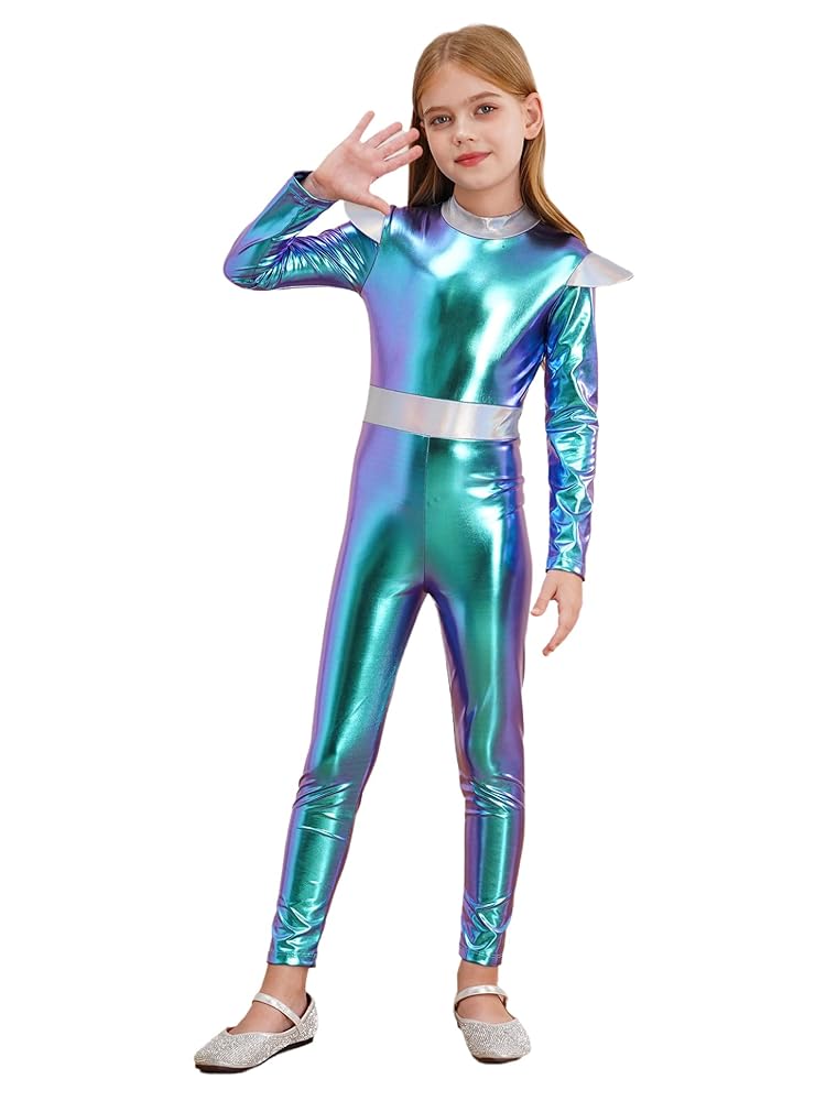 Amazon.com: Huimingda Kids Girls Shiny Metallic One Piece