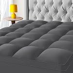 KAYFIA Queen Matelas Topper,Couvercle de matelas extra épais pour sommeil profond,3D+7D Snow Matelas de dessus d'oreiller en peluche avec 8-23 pouces de poche profonde-blanc