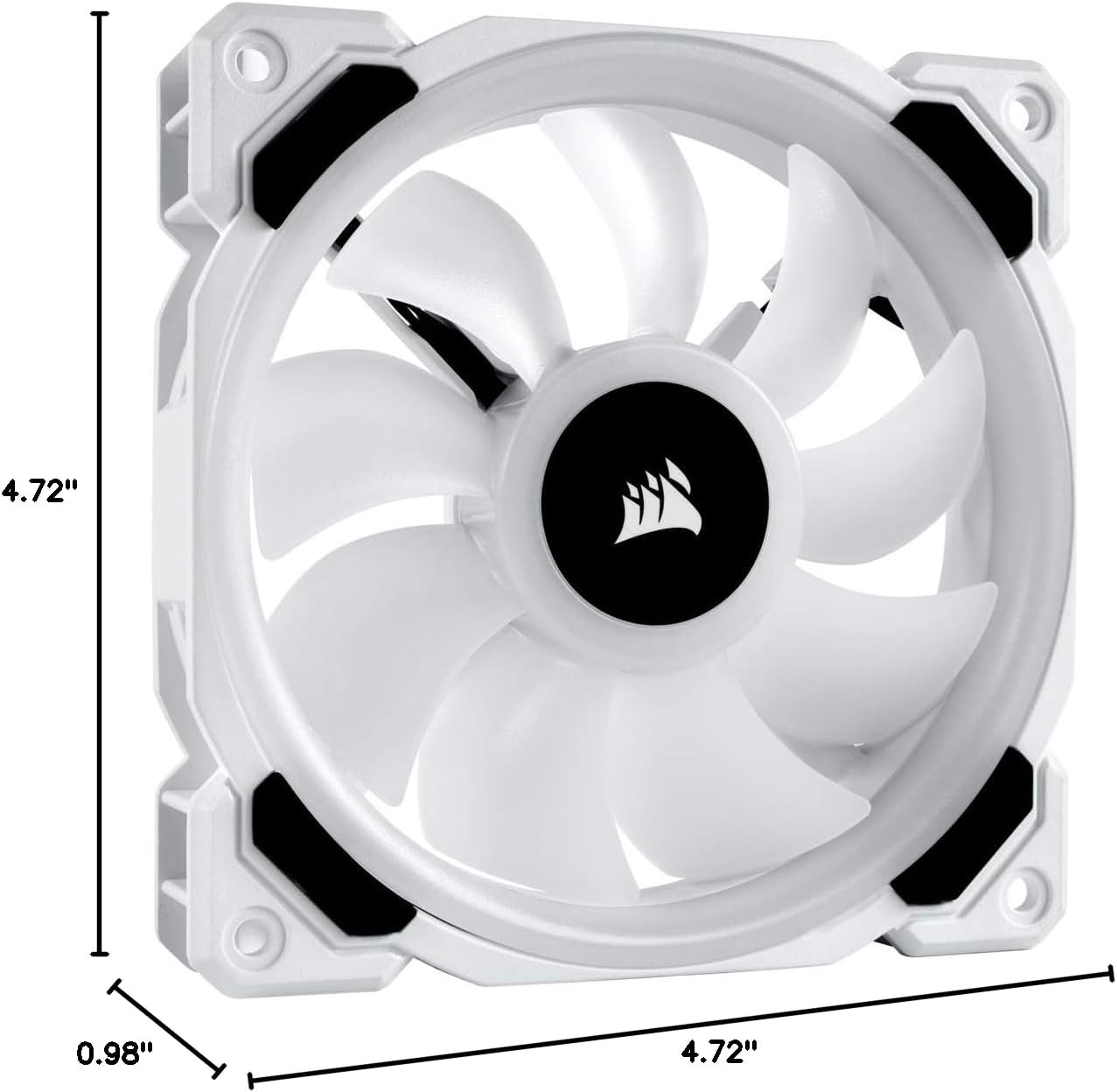 Corsair LL120 RGB fan dimensions diagram