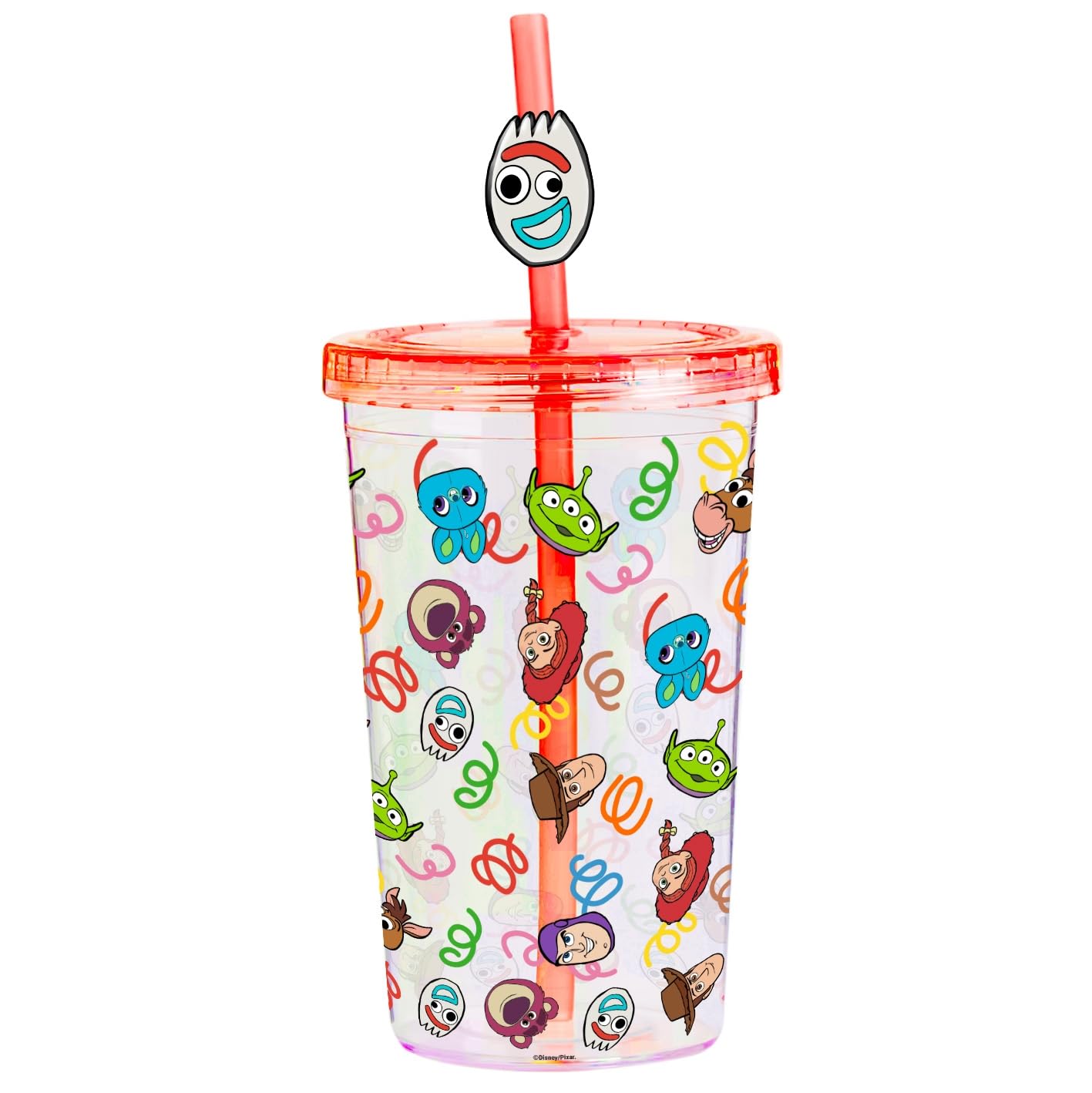 Toy Story (Squiggles) Cup With Straw, Official Licensed Merchandise, Collectible Gift for Fans, Home, School or Office Use