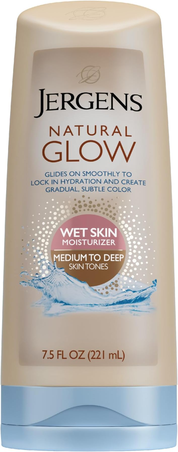 Natural Glow, Wet Skin Moisturizer, Medium to Deep Skin Tones, 7.5 fl oz (221 ml), Jergens
