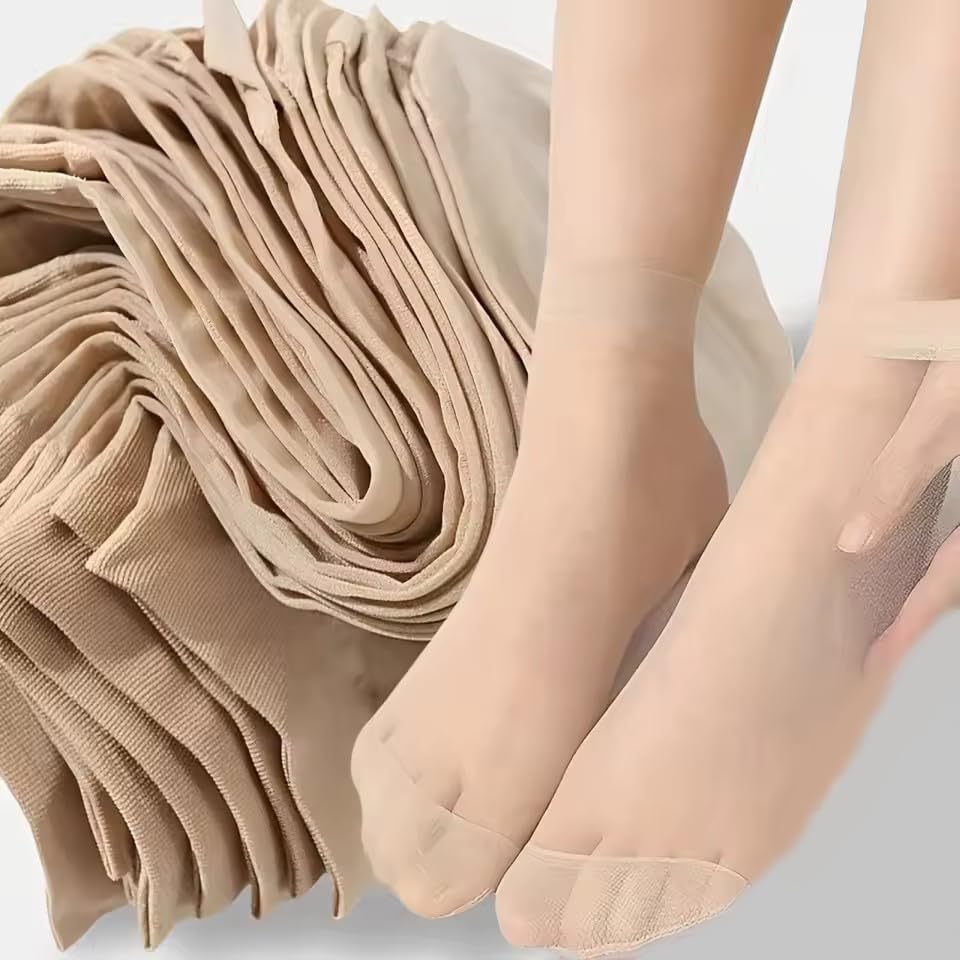 10Pairs Transparent Thin Women's Nylon Invisible Stockings Fashionable Summer Ankle Socks Suitable For Casual Business4