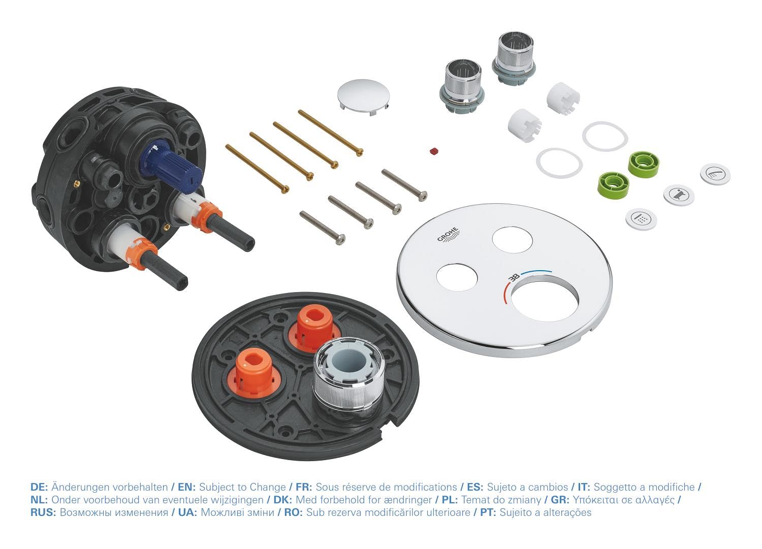 GROHE Grohtherm SmartControl Miscelatore Termostatico a 2 Vie, Cromo, Rotondo 29119000