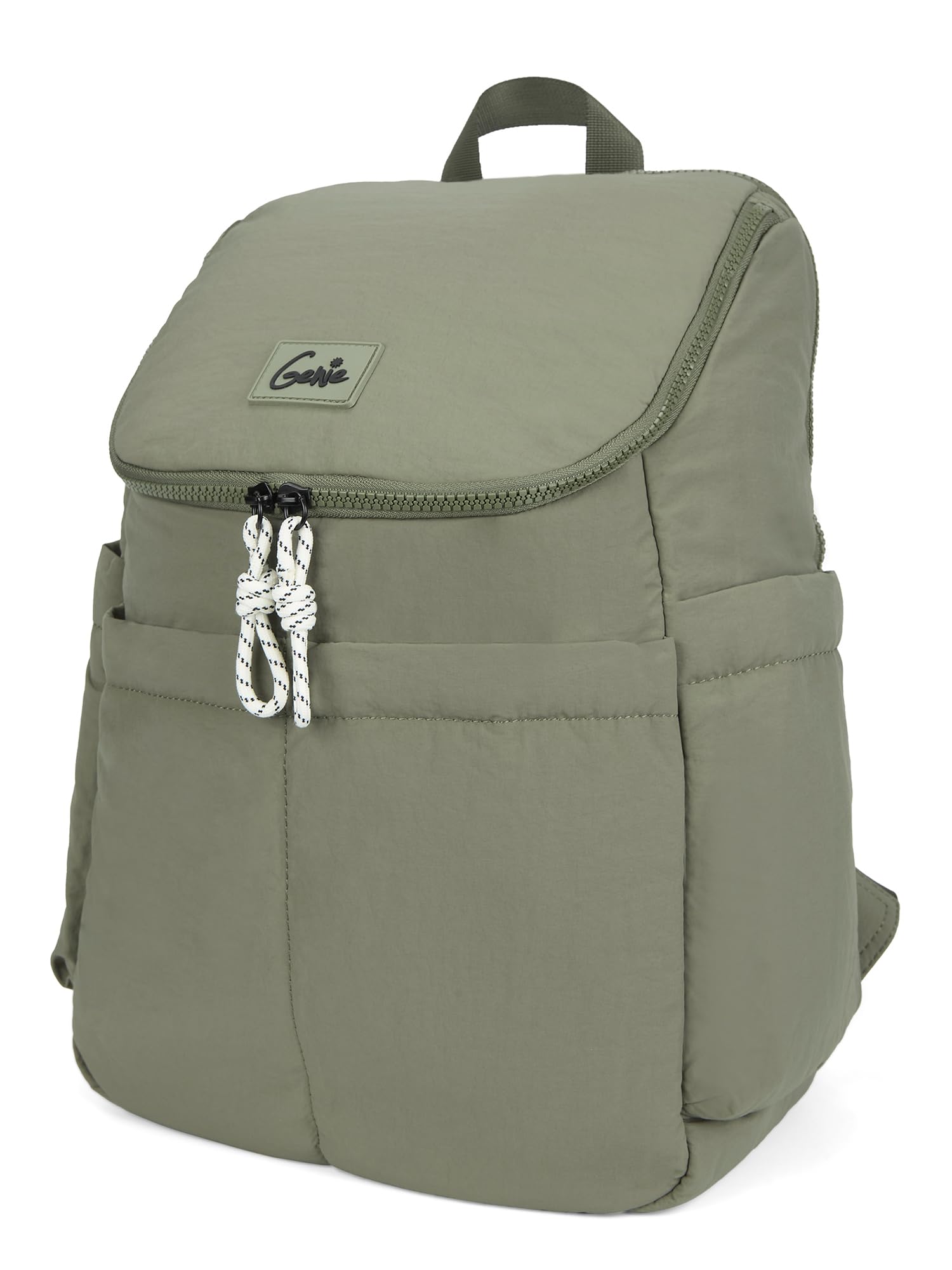 genie Plushpack Casual Backpack For Girls |15 Inch-27 Litres With 2 Compartments with Laptop, Multiple Pockets, Trolley Sleeve And Organizer |Best For Laptop, Makeup & College/Work Must-Haves-picture-6
