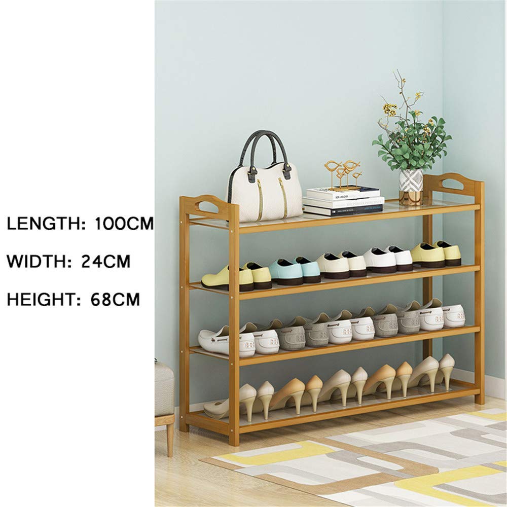 Stapelbares Schuhregal aus Holz mit 10 Ebenen, ausziehbares Design, schnelle Montage, staubdicht, tragbar, Schuhregal für 40 Paar, 100 cm breit