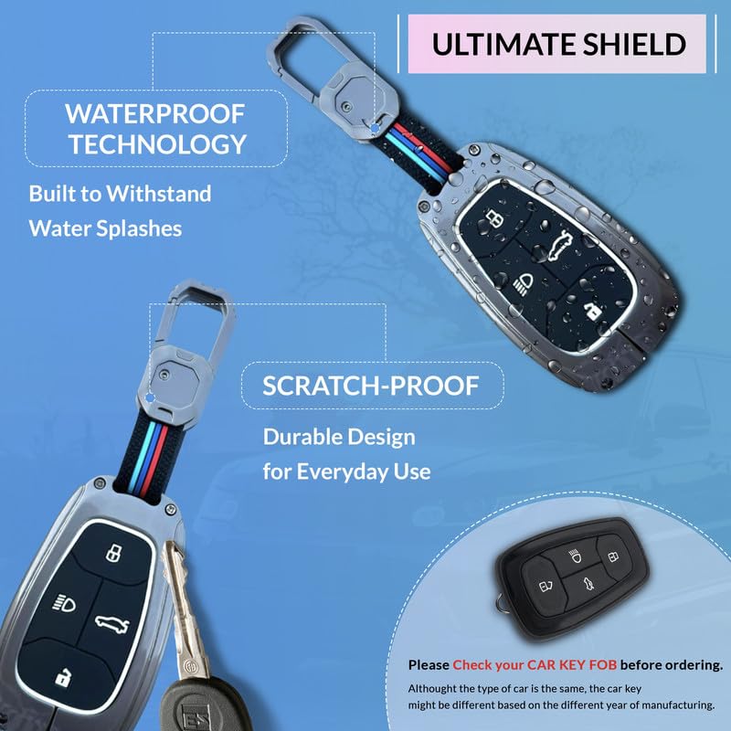 Image of NEODRIFT 'KeyShield' Car Key Cover for Tata Tigor (Shape 1, 04 Buttons) (Durable, Stylish, and 360 Protection)