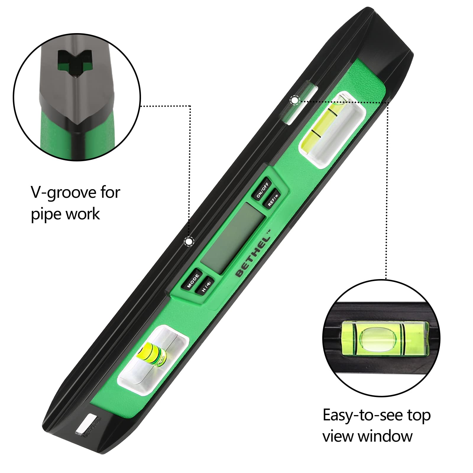 Digital Torpedo Level - 10 Inch, Magnetic, Audio -2