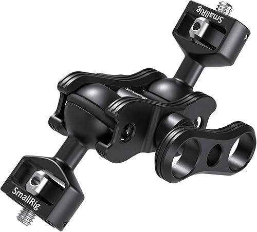 SMALLRIG Brazo mágico articulado con doble cabeza esférica (tornillo de 14") para monitor de campo, luces, grabadoras de audio - 2070