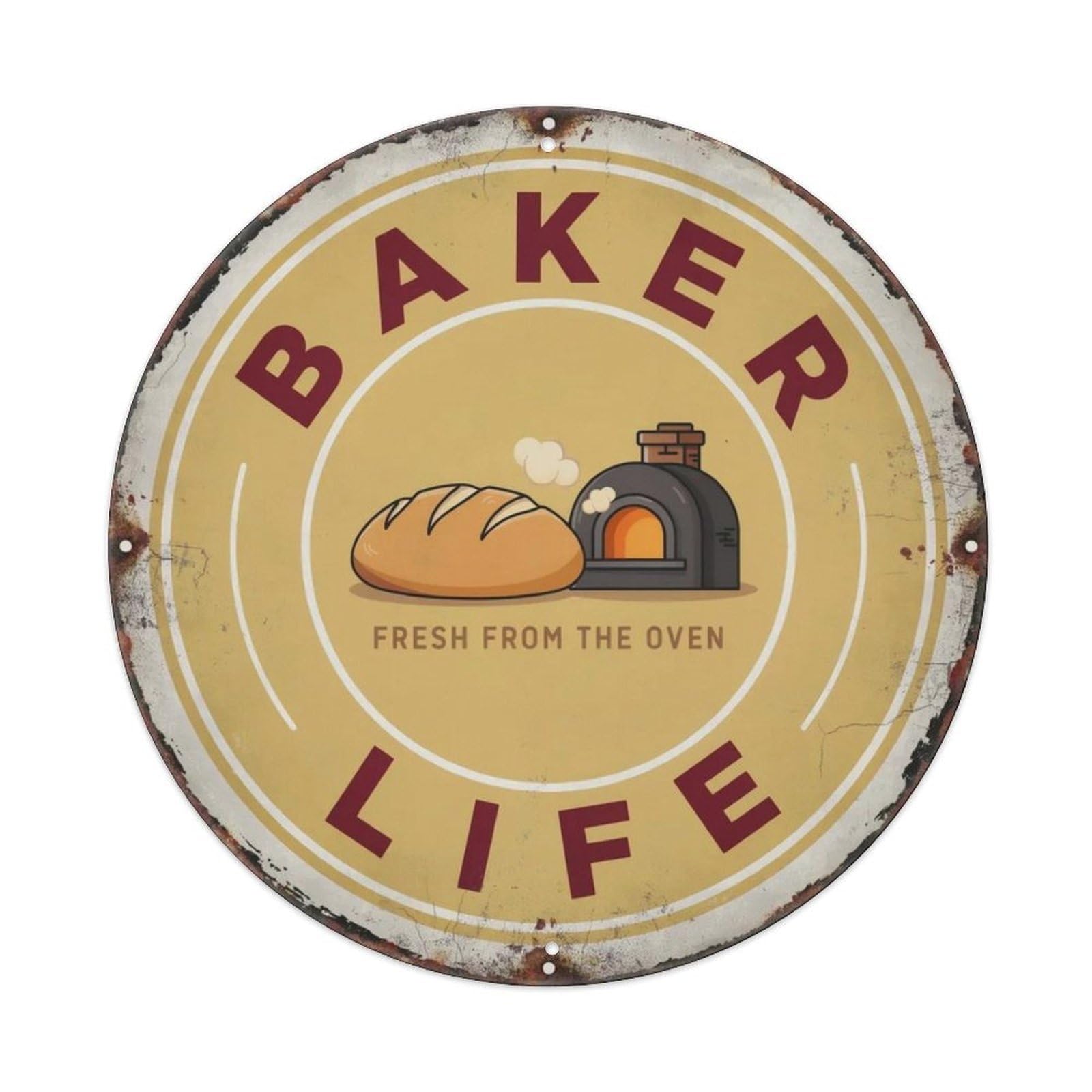 Baker Life Metal Tin Sign Plaque