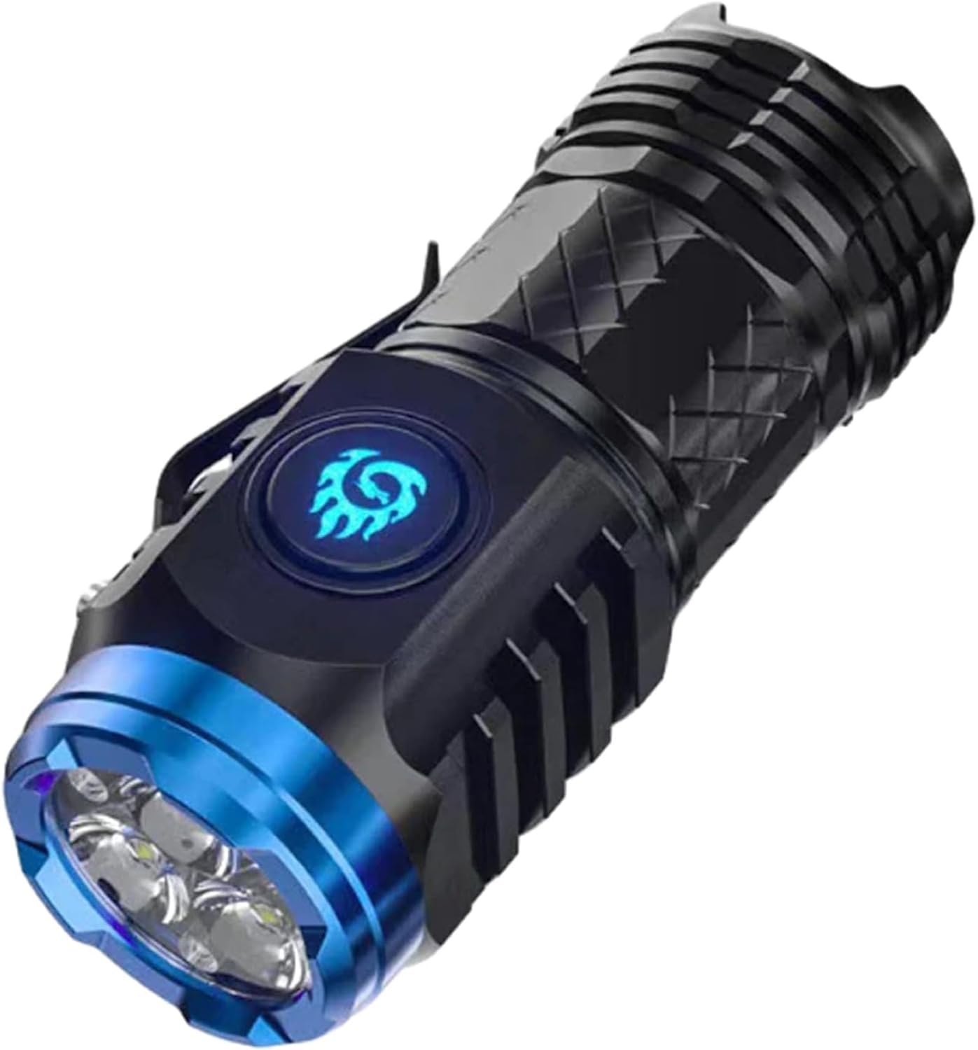 Monster Mini Flashlight, German Three-Eyed Monster Mini Flash Super Bright Flash Light, Rechargeable Flashlights High Lumens Flash LED Light,Portable Tactical Flashlights for Camping