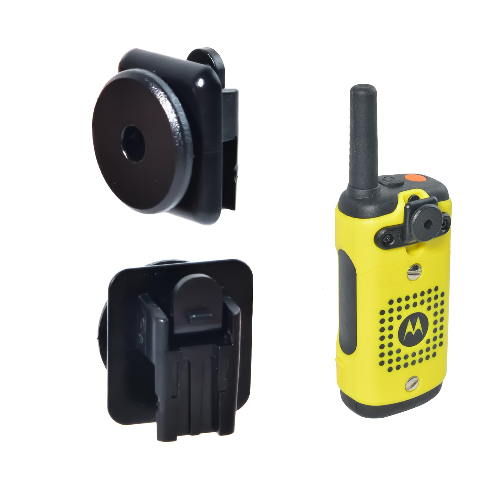 2 Packs Back Clip Round Knob Adapter Vehicle Mount for Motorola Talkabout Radio T400 T402 T460 T461 T465 T480 T500 T600 T605 Replacement for PMLN7220AR PMLN7240