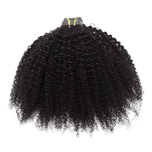 Miniatura 2 de Extensiones de cabello humano afro rizado tipo afro, extensiones de cabello humano Remy mongol, extensiones de cabello humano con trama de piel