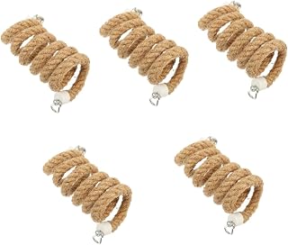 Balacoo Brinquedo De Corda Pendurada 5 Peças Brinquedos De Pássaros Pequenos Periquito Gaiola De Pássaros Grandes Corda De Poleiro Poleiros Corda De Periquito Brinquedo Em Espiral