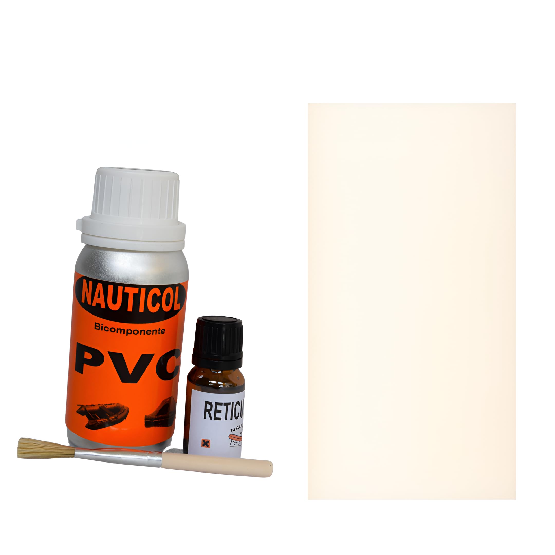 Kit Pegamento PVC Nauticol y parche (Blanco)