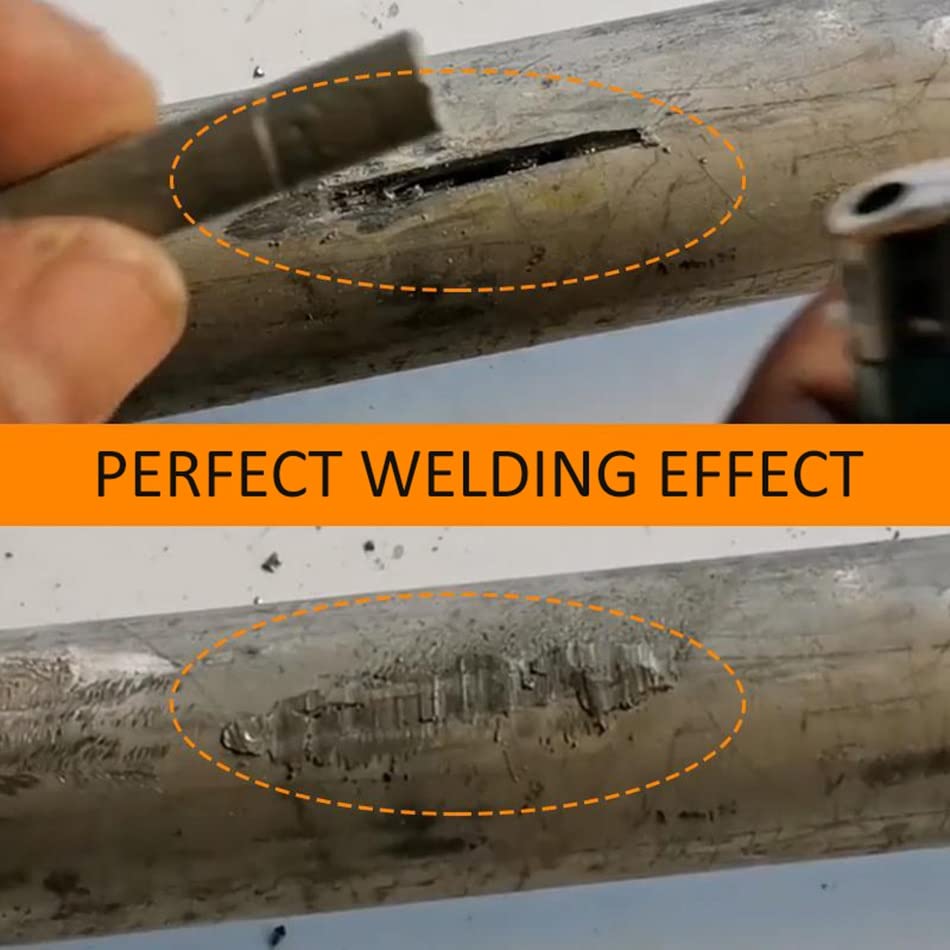 Varillas de soldadura de aluminio de baja temperatura y fácil fusión: varillas de soldadura con núcleo de polvo de 78 mm for reparación de cobre, hierro y acero inoxidable.(50PCS)