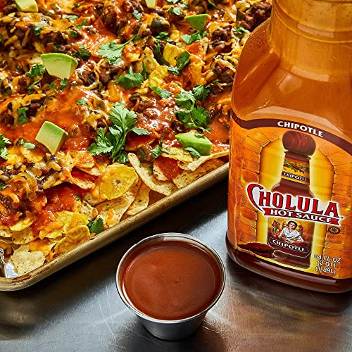 Cholula Chipotle Hot Sauce, 64 Fl Oz - One 64 Fluid Ounce Bulk Container Of Chipotle Pepper Sauce, Made With Chipotle, Arbol And Piquin Peppers, Perfect For Burgers, Wings, Hummus And More #TOP3