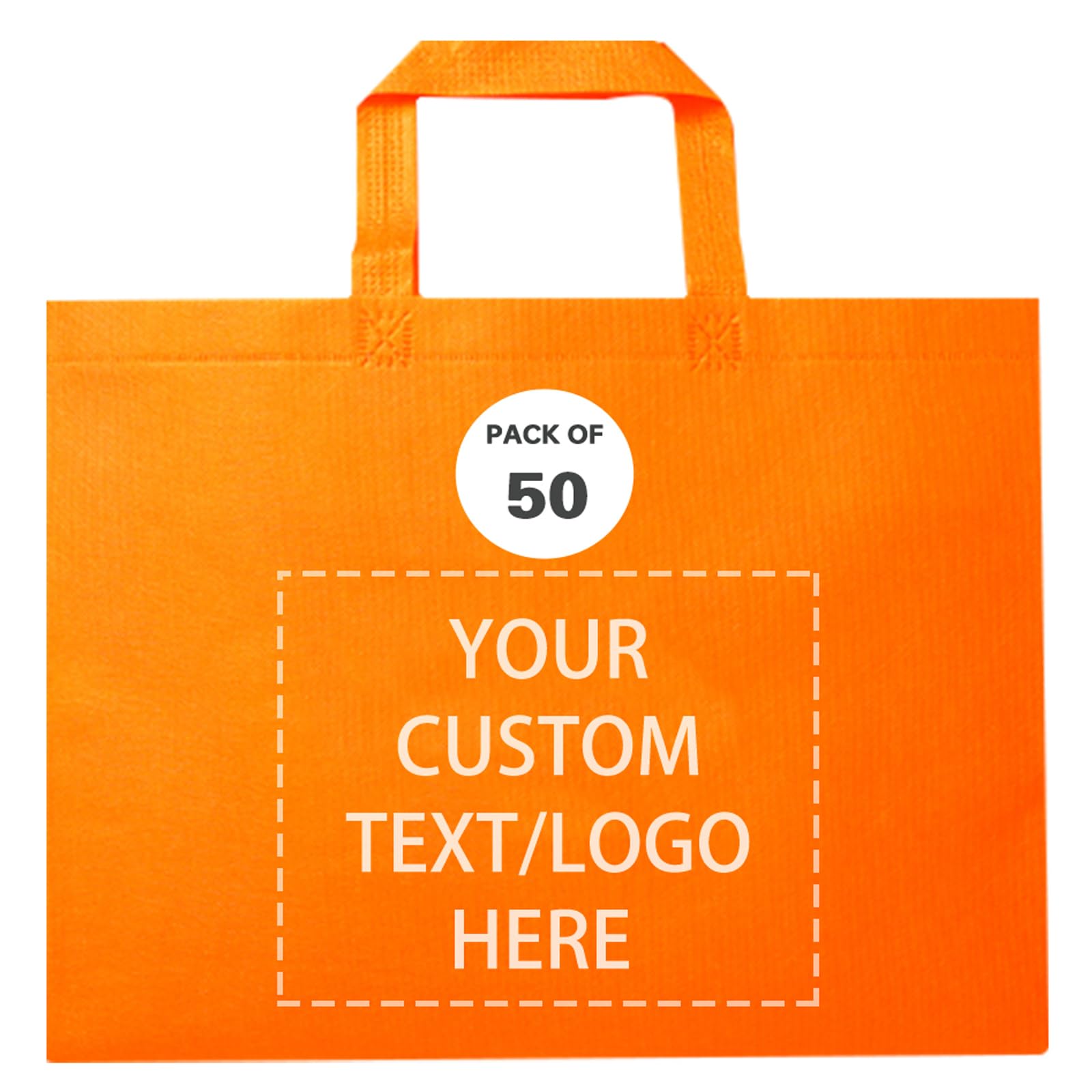 JEOHLORY Custom Tote Bags Set of 50, Bulk Pack Grocery Shopping Travel Business Activities advertisement Reusable Bag
