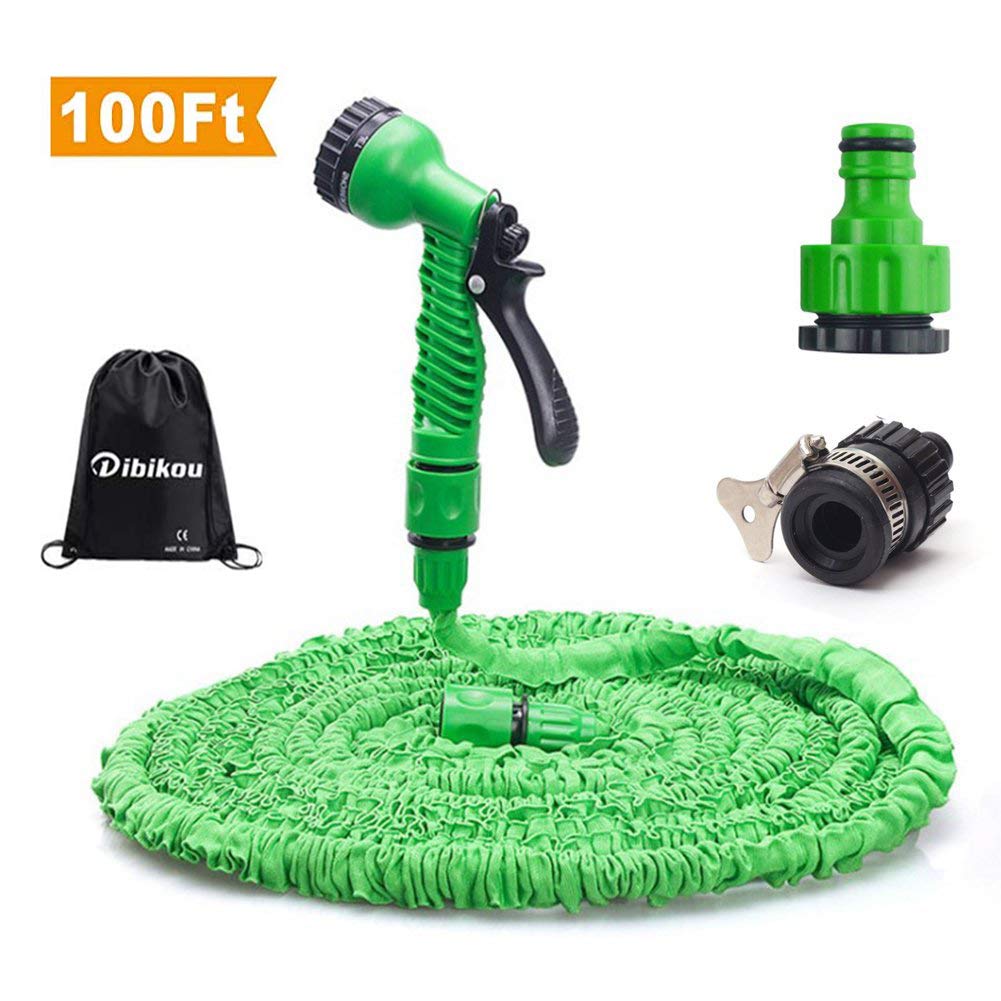 100FT Expandable Garden Hose Car Washing Hose No-Kink Water Hose Pipe for Cars Flexible Extension Hosepipe Anti Kink Farm Hose 100 ft (Expandable 100ft Garden Hose)