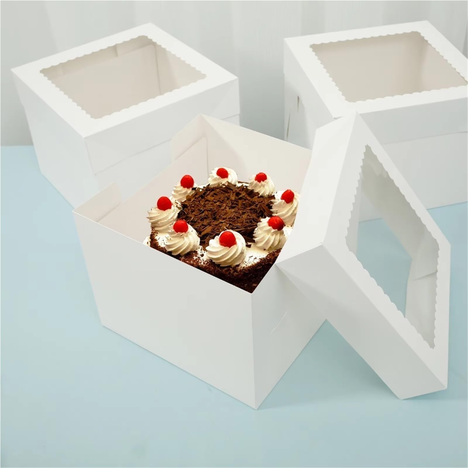 Scatola per Torte Scatola for torta quadrata bianca da 50 pezzi