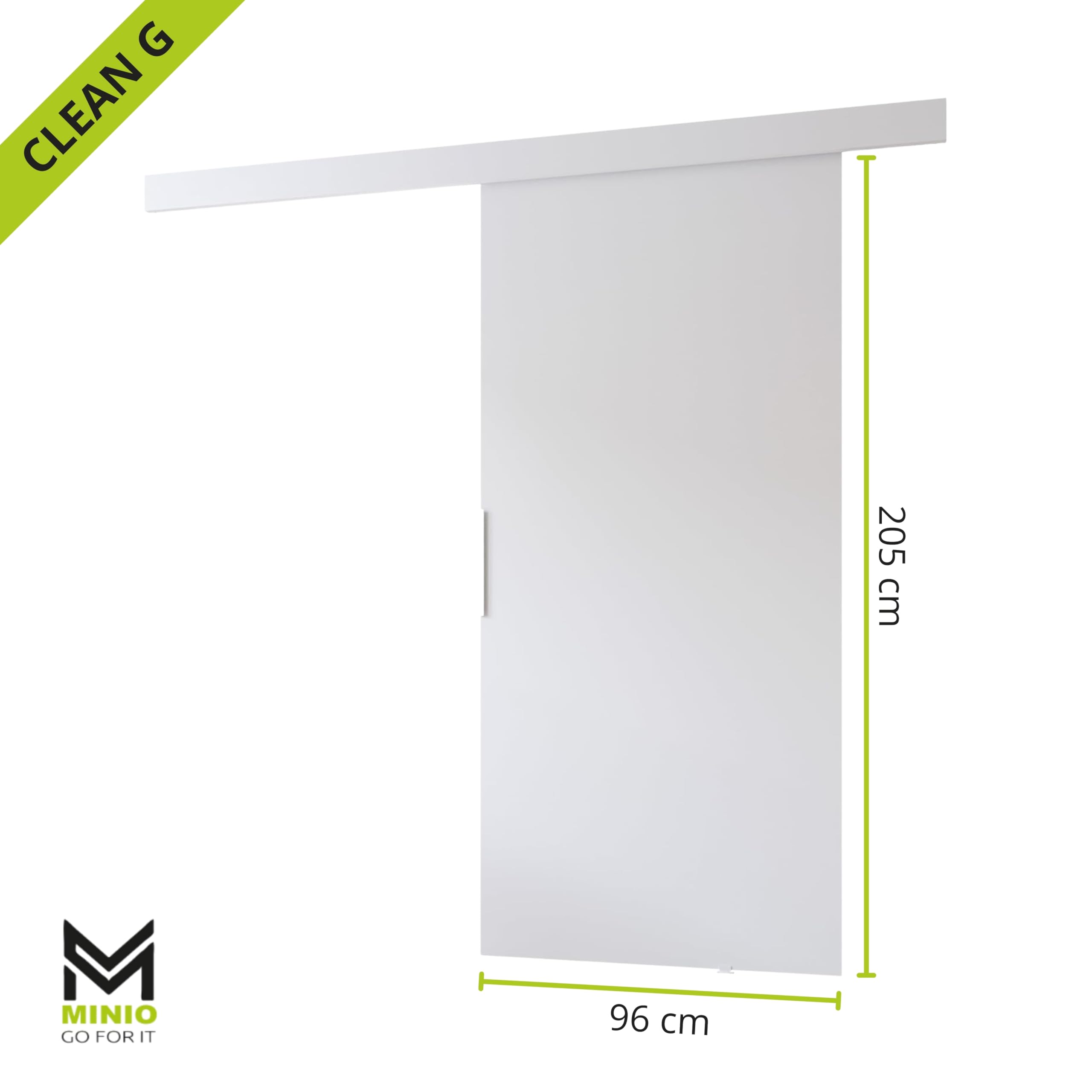 MINIO go for it - Schiebetür Komplettset CLEAN G Schiebetüren 96 cm Breit