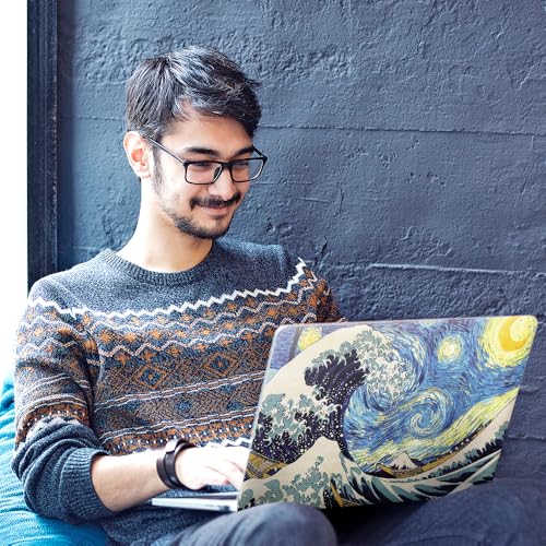 Image of Galaxsia Vincent Van Portrait Top+Wrist Pad Vinyl Laptop Skin /Sticker /Cover Upto 15.6 Inches Laptops Laminated-Removable-HD Quality Compatible for Hp-Dell-Sony-Lenovo-Asus etc.(15x10 Inches)