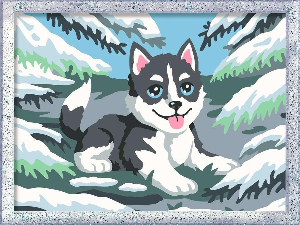 CreArt, Paint by Numbers Children - Cheeky Husky