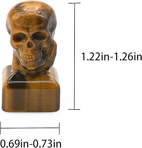 Miniatura 3 de Teclas de visualización personalizables hechas a mano con calavera de ojo de tigre, teclas de teclado para juegos de computadora para teclados
