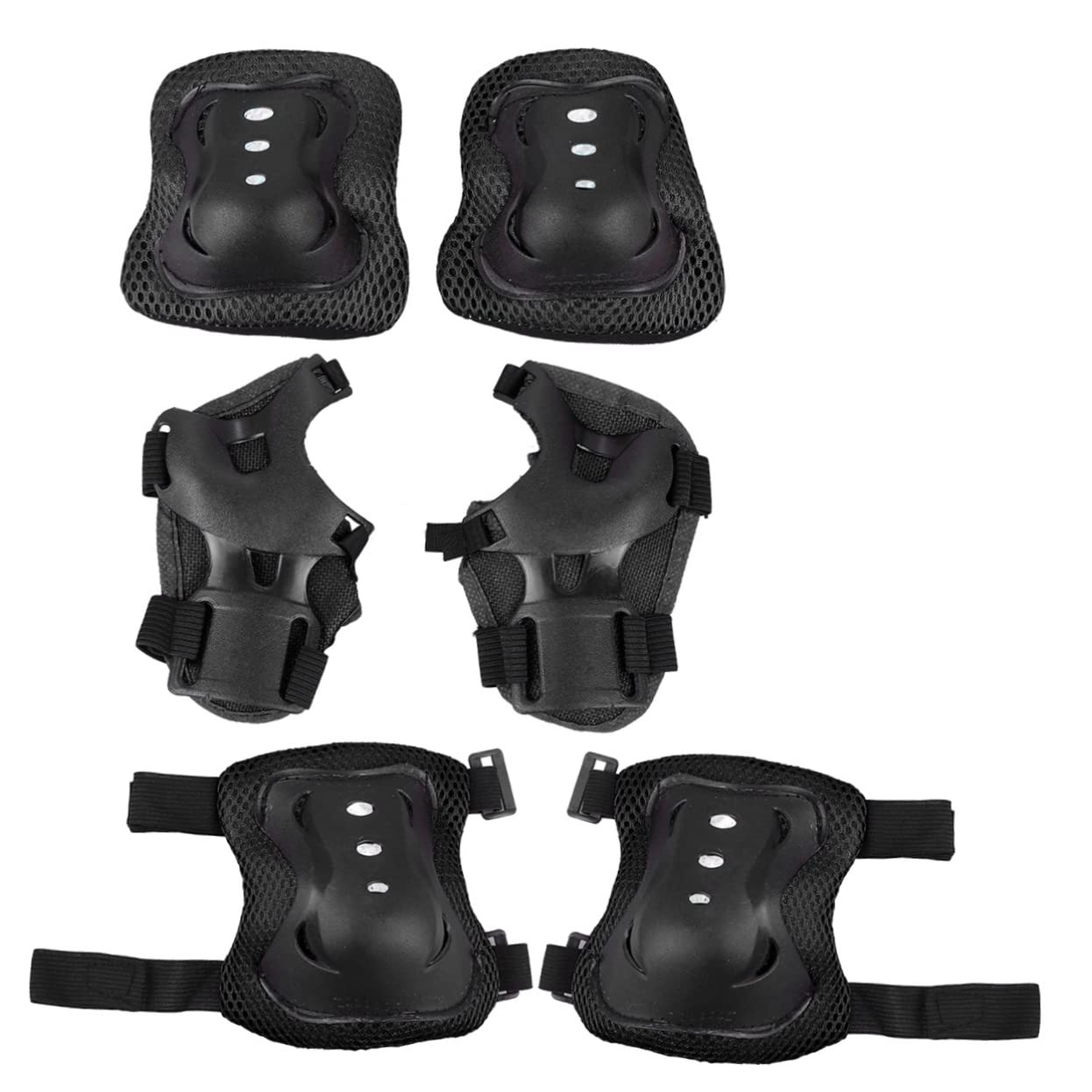 GALPADA Knee Elbow Pads Set for Boys and Girls 6 Pieces Protective Gear for Cycling Skateboarding