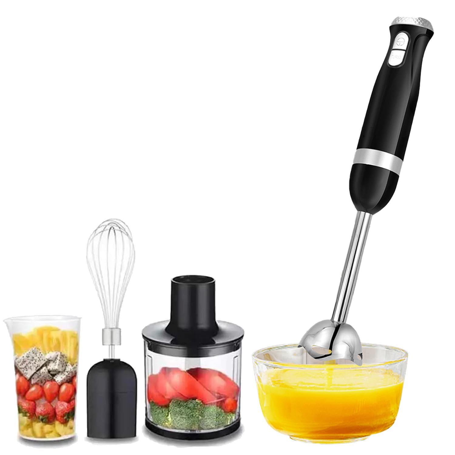 Blender Ręczny 4 W 1, Mocny Silnik 700 W, 304 Ostrza Ze Stali Nierdzewnej, Odporny Na Zachlapanie Pomocnik Kuchenny, Narzędzie Do Przygotowywania Jedzenia Dla Dzieci