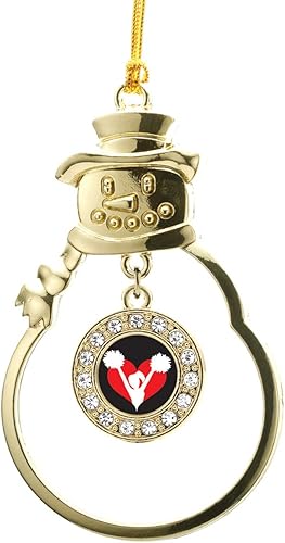 Miniatura 112 de Inspired Silver - Esquema de Virginia Occidental - Adorno de Navidad dorado - Adorno circular para árbol de Navidad con circonita cúbica