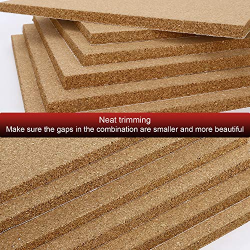 Odome Cork Board Tiles 12”X 12” – 1/2” Thick Cork Board – Bulletin Board – Pin Board Decoration For Pictures,Ultra Strength Adhesive Backing – 6 Pieces Cork Boards For Walls – 1 Box Push Pins #TOP2