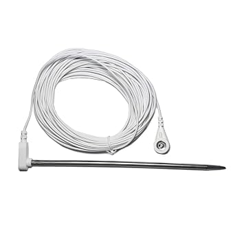 Grounding Rod with 65 Ft Cord Great to Use with Earthing Sheets, Pillowcases, Mats, Wristbands, etc