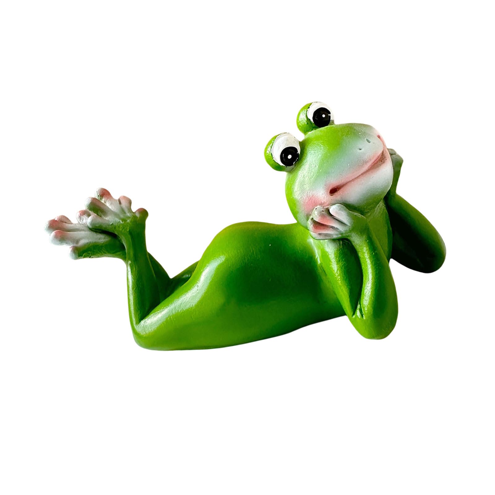 Zmgmsmh Lot De 4 Décorations En Résine Pour Pot De Fleurs En Forme De Grenouille - Figurines Créatives 3D - Statue De Grenouille Grimpante - Ornements D'animaux Pour Bureau, Maison, Jardin