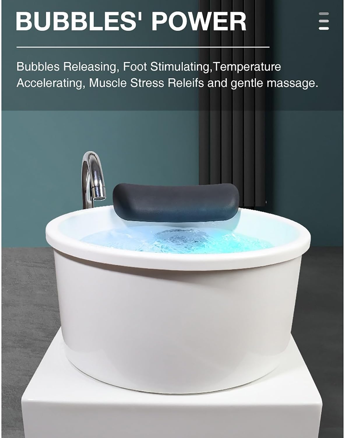 Large Foot Massager Deep Foot Bath Spa with Massage Floor Type Foot Massage Basin Nail Salon Massage Equipment Basin Sturdy Durable Acrylic Foot Bath Home Spa Treatment