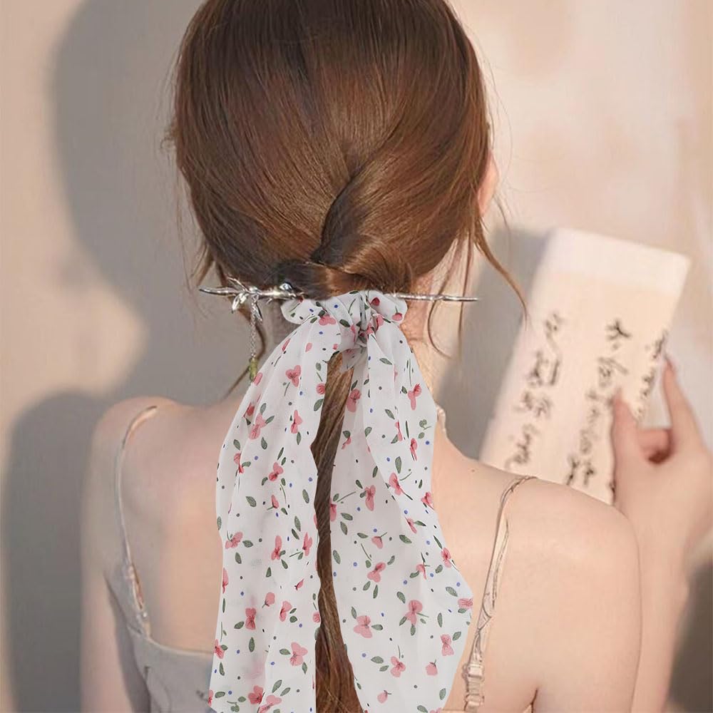 Amazon.com : FQYN 4PCS Hair Scrunchies for Women Hair Scarf  display picture 3