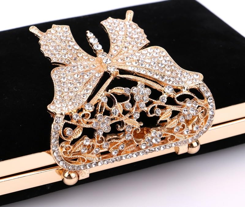 Butterfly Evening Clutch for Women Shiny Evening Bag Purses Gorgeous Handbags for Feast Party Wedding - Image 5
