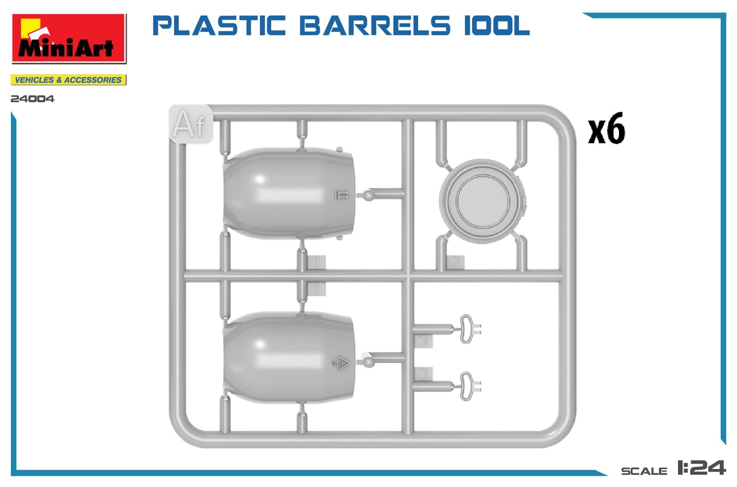 Miniart 1:24 - Plastic Barrels 100L, Molded Color, 1:24 scale - Image 3