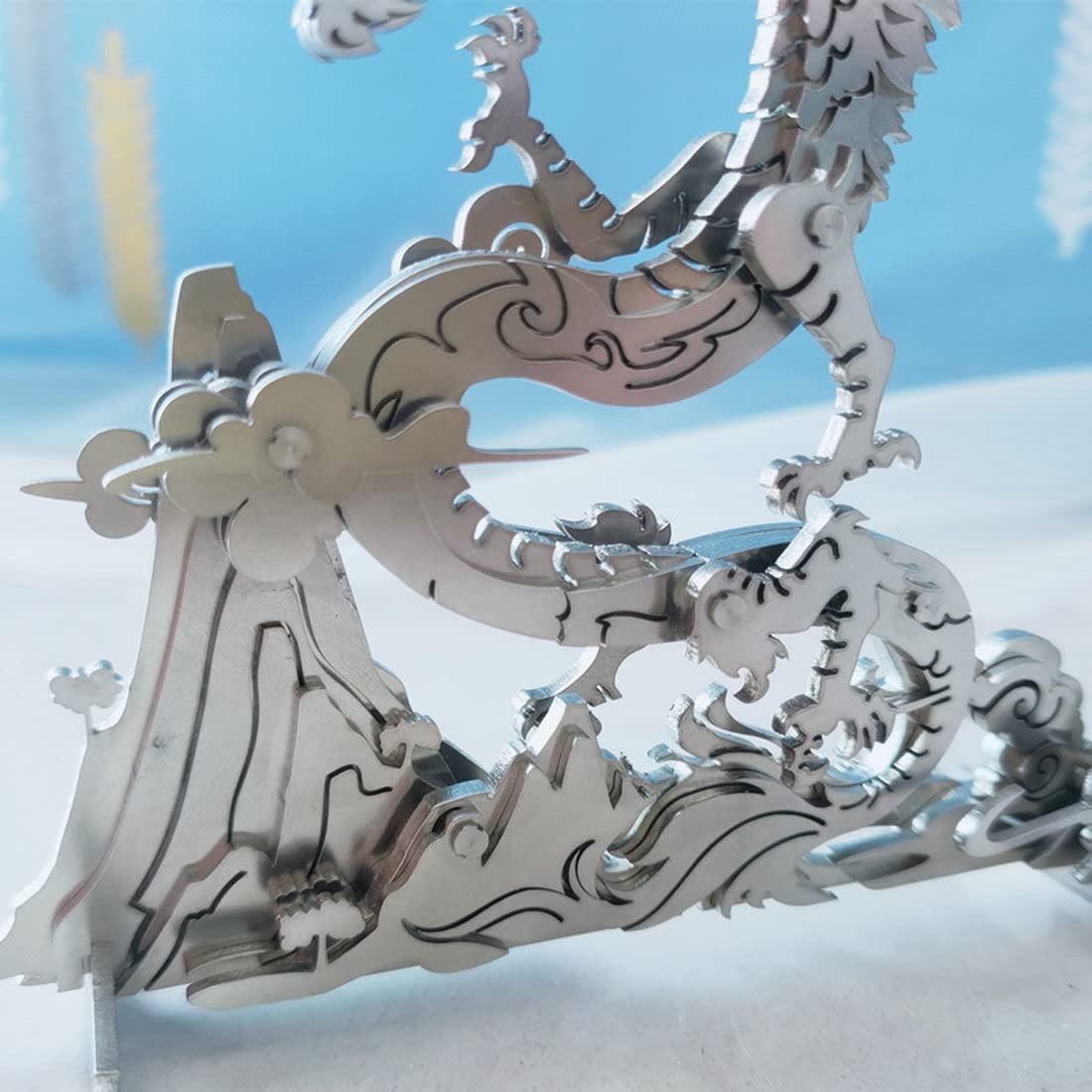 Modello di lupo meccanico - Kit di animali puzzle 3D, scultura