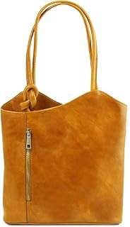 Patty - Bolso de señora en Piel Convertible en Mochila - TL141497 (Amarillo)