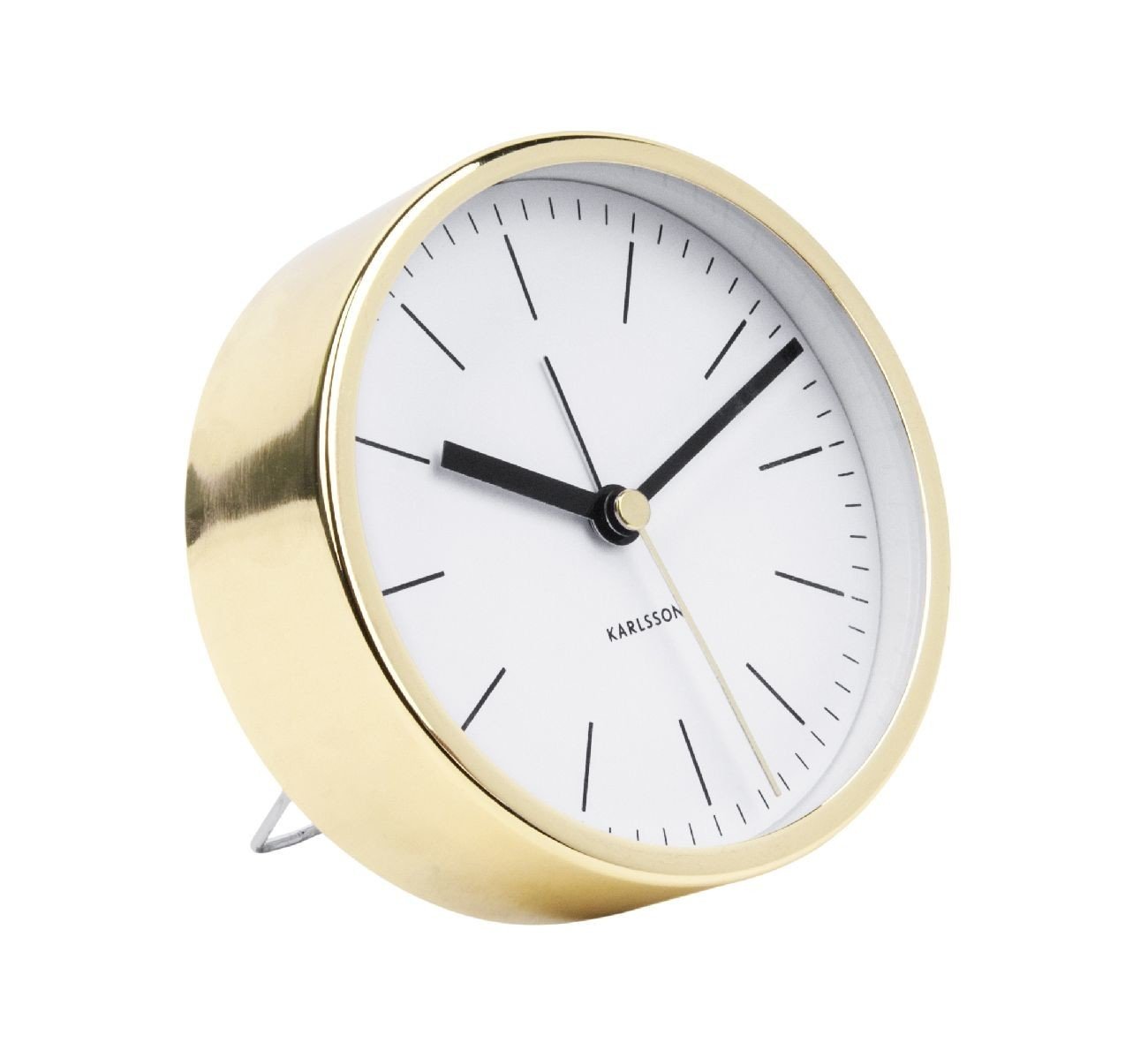 Karlsson, table, alarm clock, Steel, White, One Size