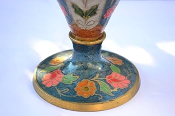 Amazon.co.jp: 七宝焼き真鍮花瓶飾り壺工芸品花器華道具生け花花入れ