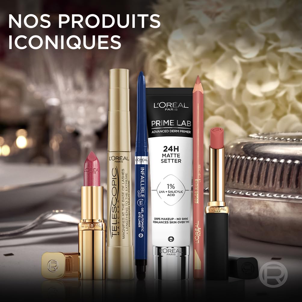 L'Oréal Paris - Calendrier de l'Avent 24 Jours - Coffret Cadeau Noël - Maquillage, Soins Visage et Cheveux - 24 Produits de Beauté Incontournables en Taille Réelle